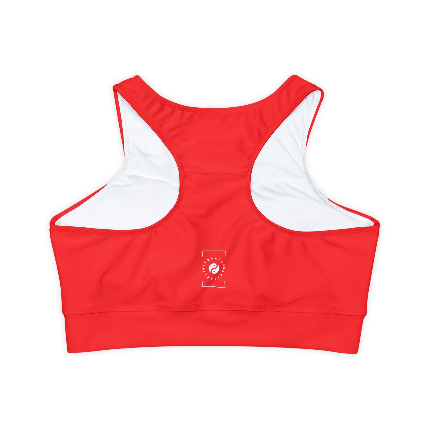 Bright Red FF3131 - Lined & Padded Sports Bra