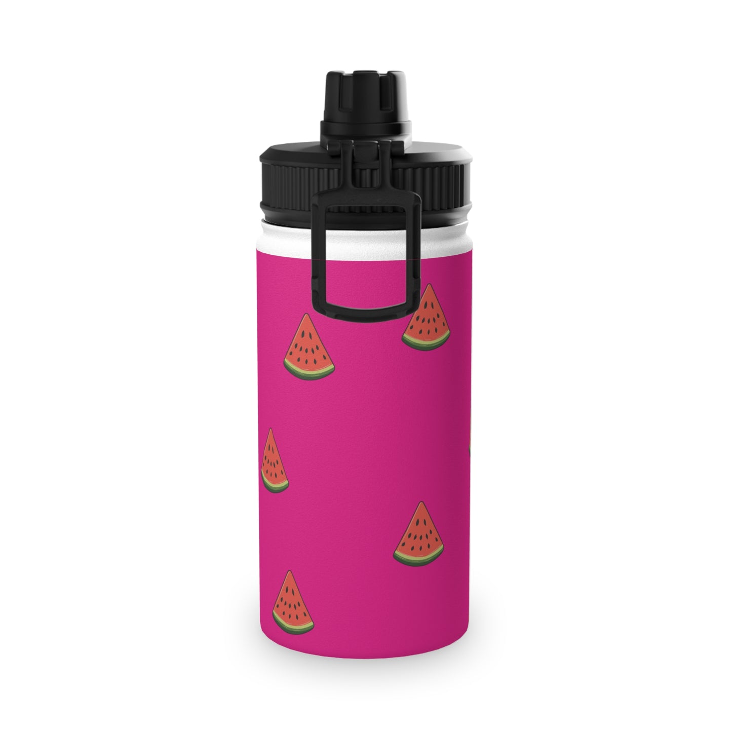 #DF0086 Pink + Watermelon - Sports Water Bottle