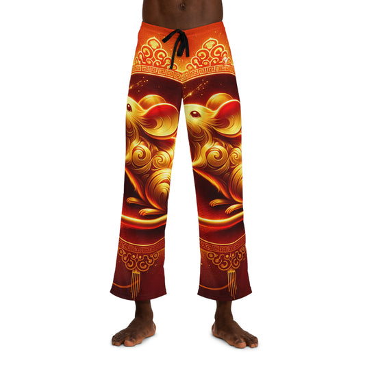 "Golden Emissary: A Lunar New Year's Tribute" - men's Lounge Pants