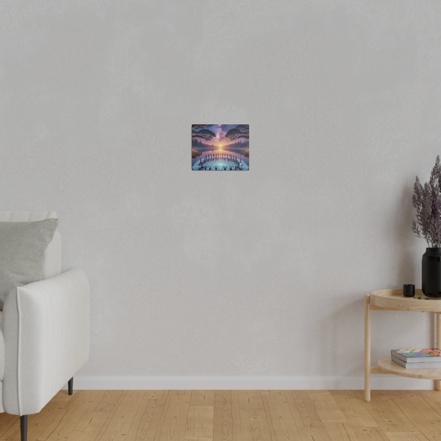 "Celestial Serenity: Mandala's Reflection" - Art Print Canvas