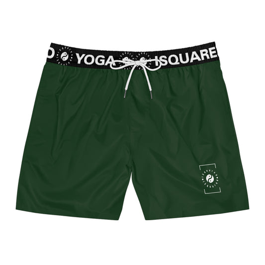 #153B1C Forest Green - Swim Shorts (Mid-Length) for Men