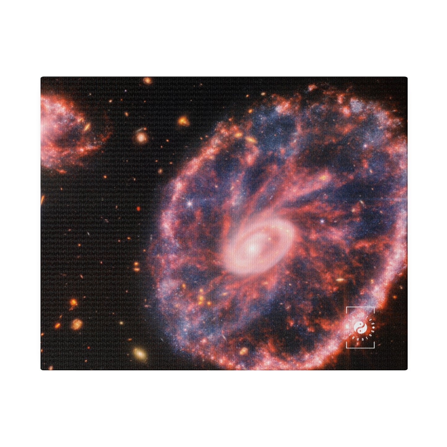 Cartwheel Galaxy (NIRCam and MIRI Composite Image) - Art Print Canvas