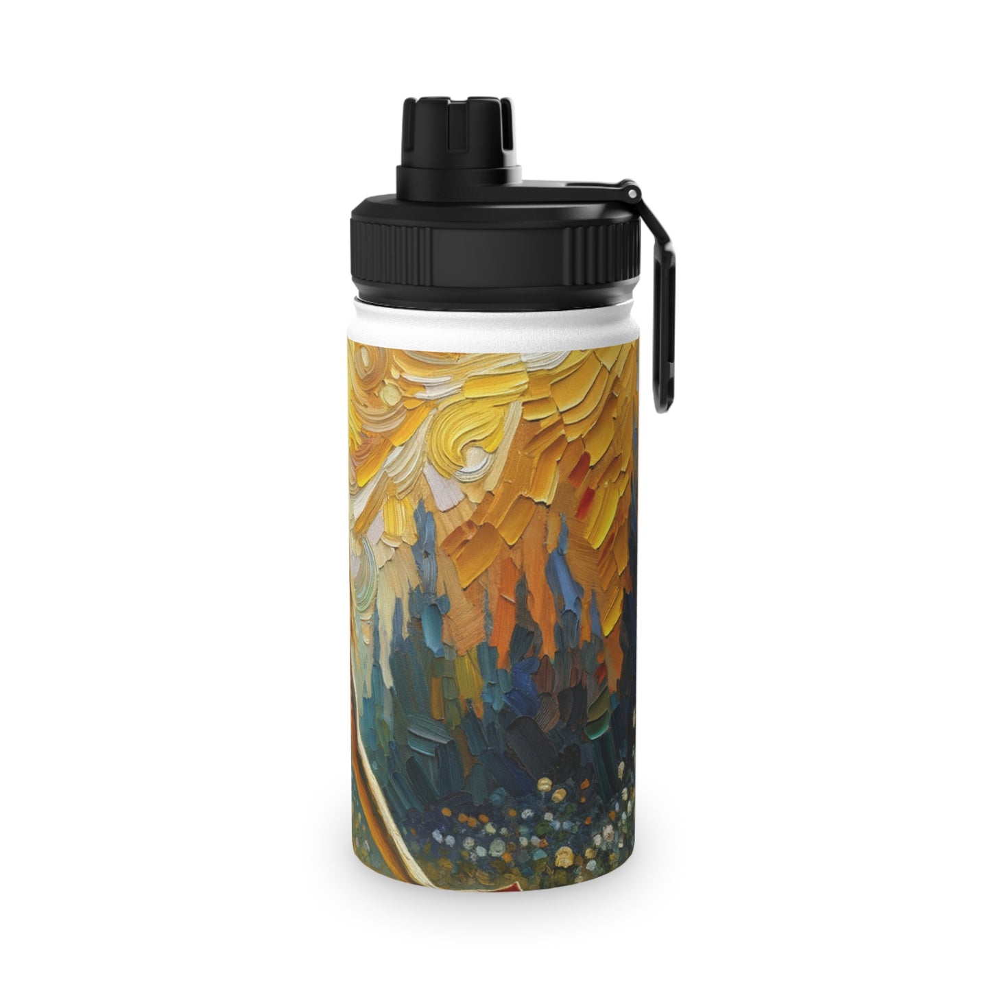 "Golden Warrior: A Tranquil Harmony" - Sports Water Bottle