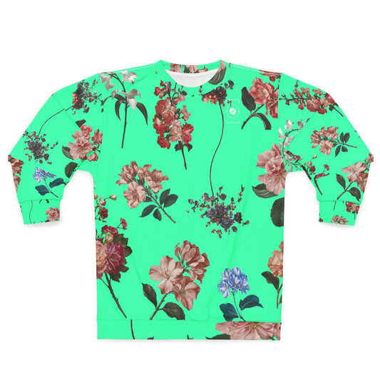 Botanicals on Turquoise - Unisex Sweatshirt