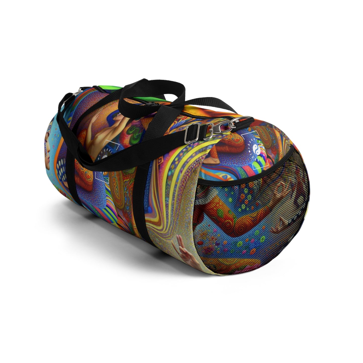 "Kahlo-Kusama Blossom Asanas: A Surreal Yoga Symphony" - Duffle Bag