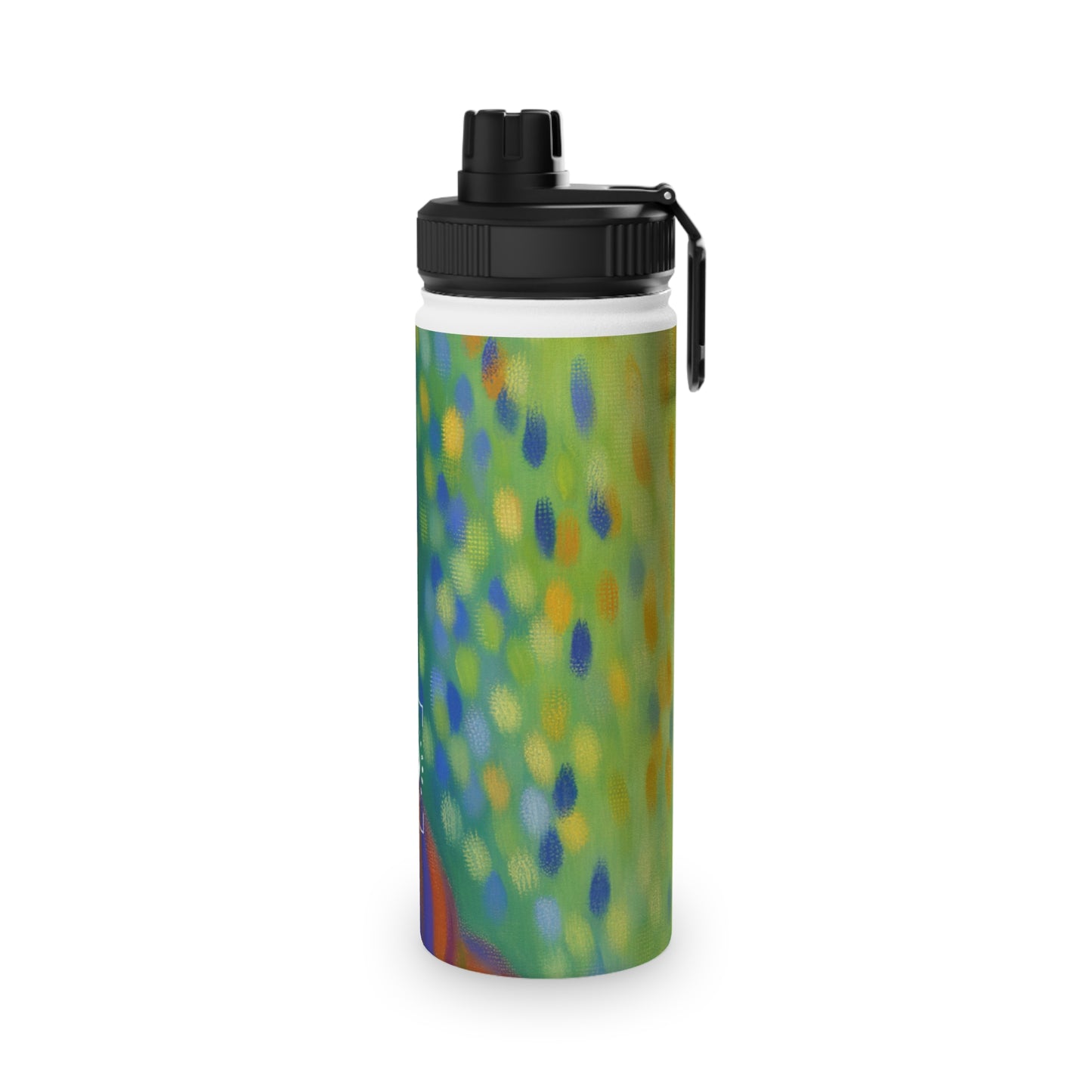 "Serene Resilience: A Frida's Solitude in hues" - Sports Water Bottle