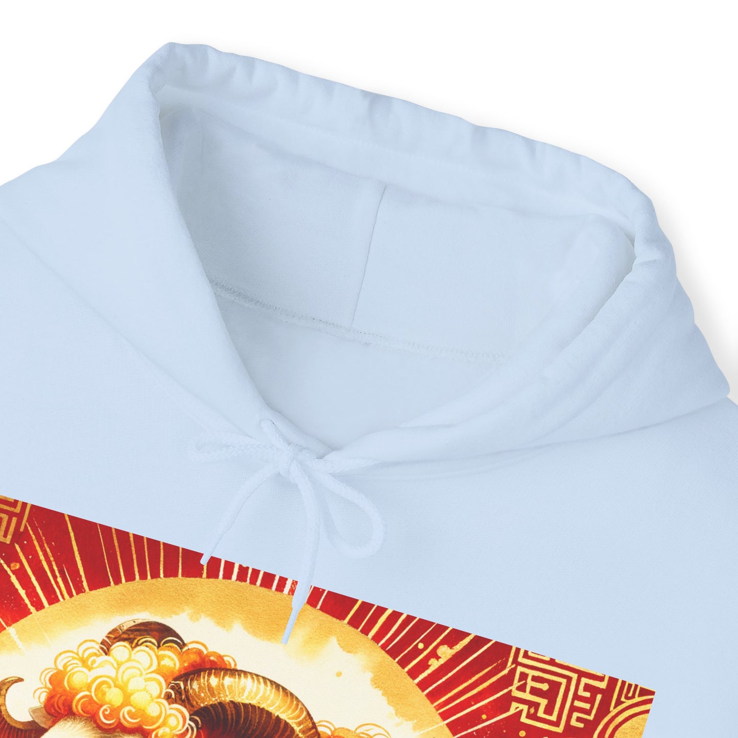 "Auspicious Gold of Divine Ewe: A Lunar New Year Revelry" - Hoodie