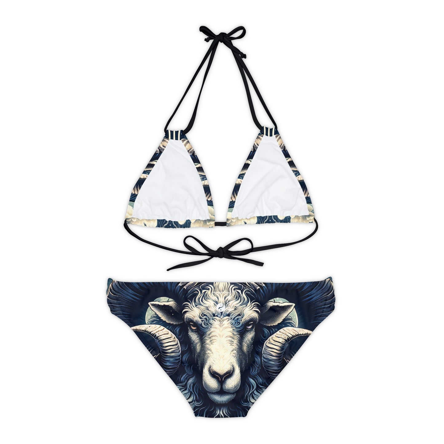 "Celestial Ram Ascendant" - Lace-up Bikini Set