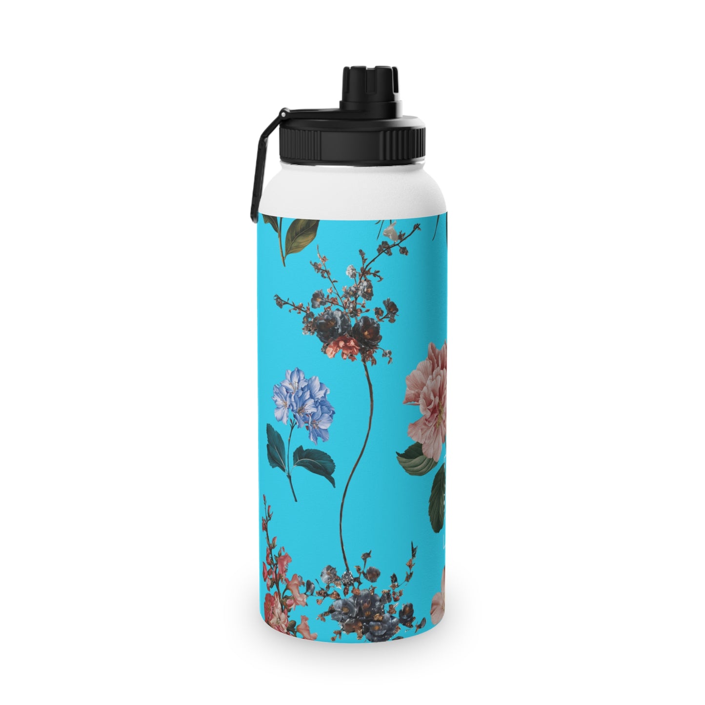 Botanicals on Azure - Sports Water Bottle