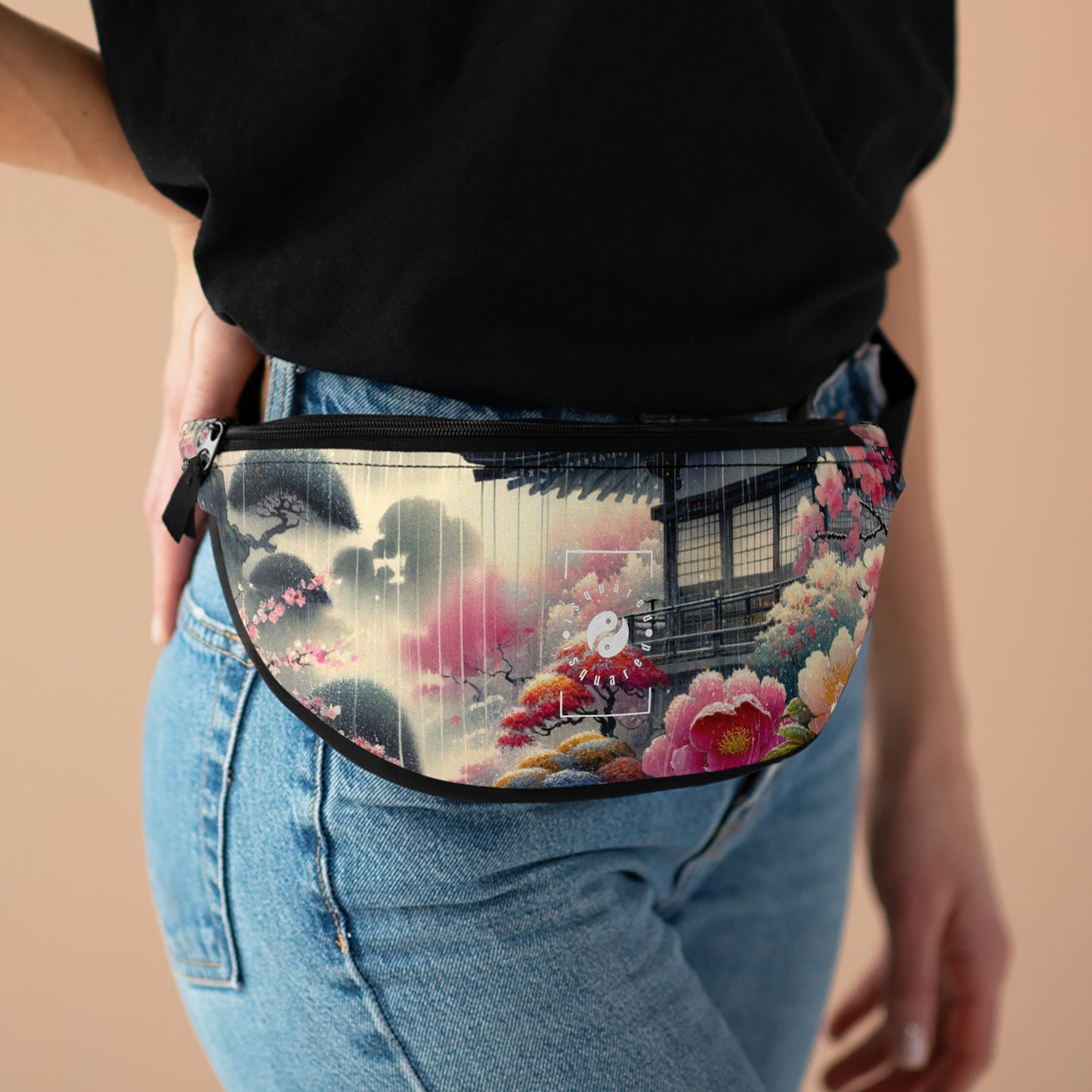 "Rain-drenched Sakura Spectrum" - Fanny Pack