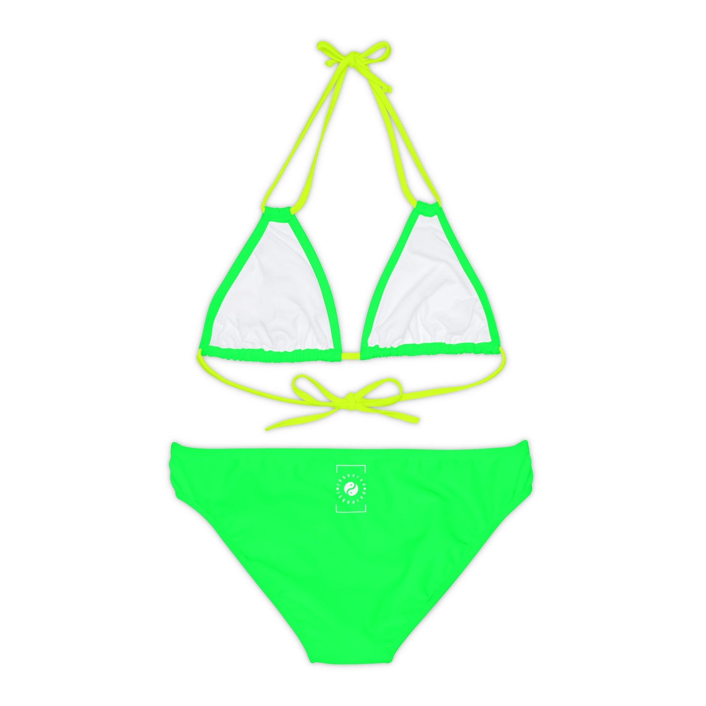 #0FFF50 Neon Green - Ensemble bikini à lacets