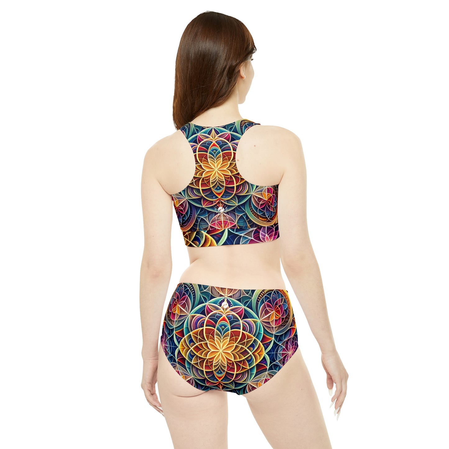 "Sacred Symmetry: Infinite Radiance of Love" - Hot Yoga Bikini Set