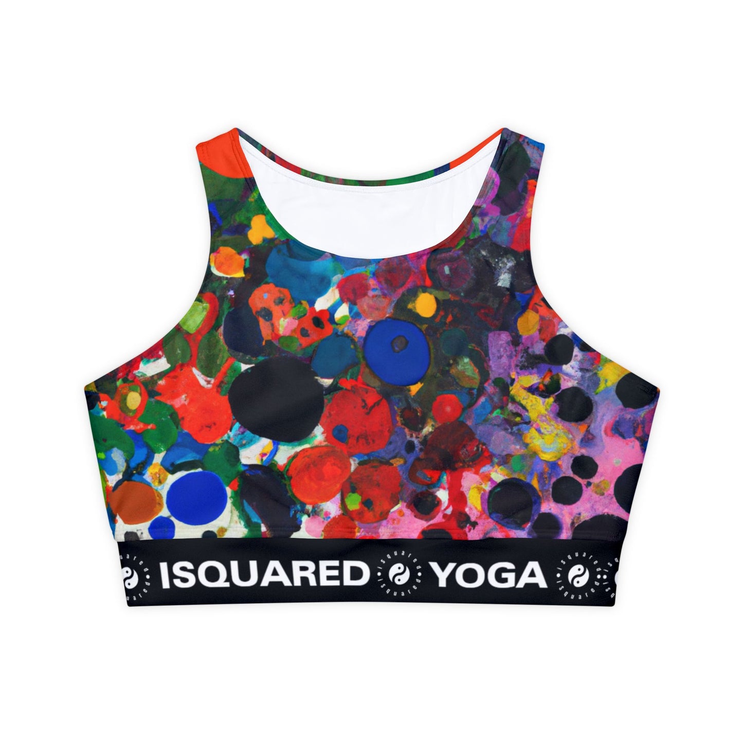 Ink drops meditation - Lined & Padded Sports Bra