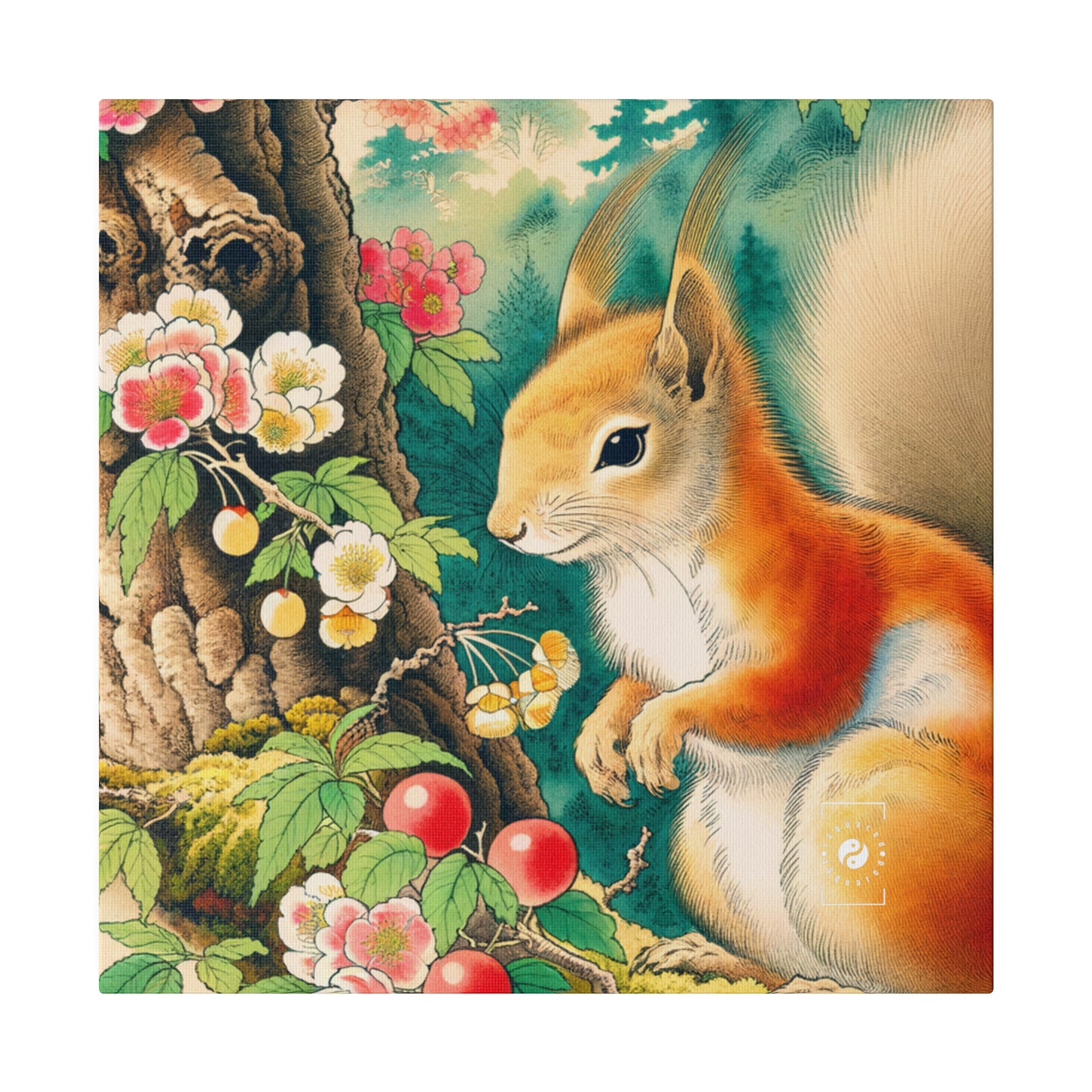 Squirrel's Serenity  - Art Print Canvas