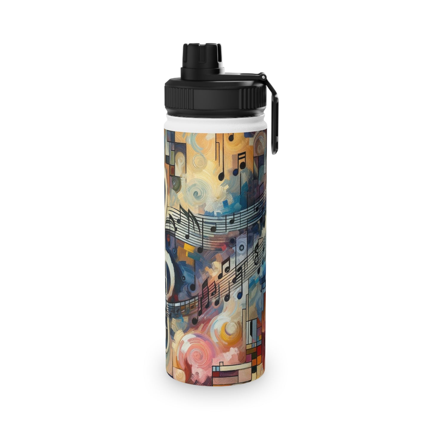 "Melodic Abstraction: Kandinsky's Symphony" - Sports Water Bottle