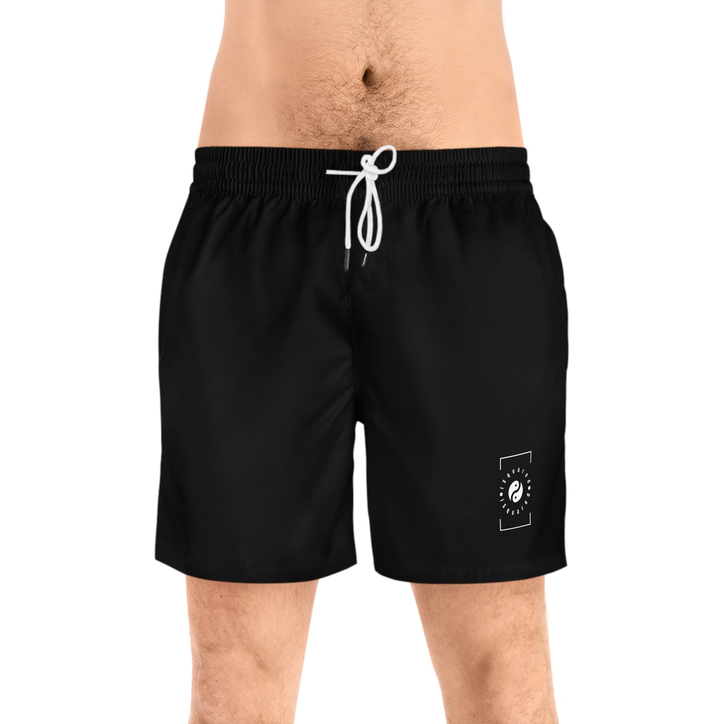 Pure Black - Swim Shorts (Solid Color) for Men