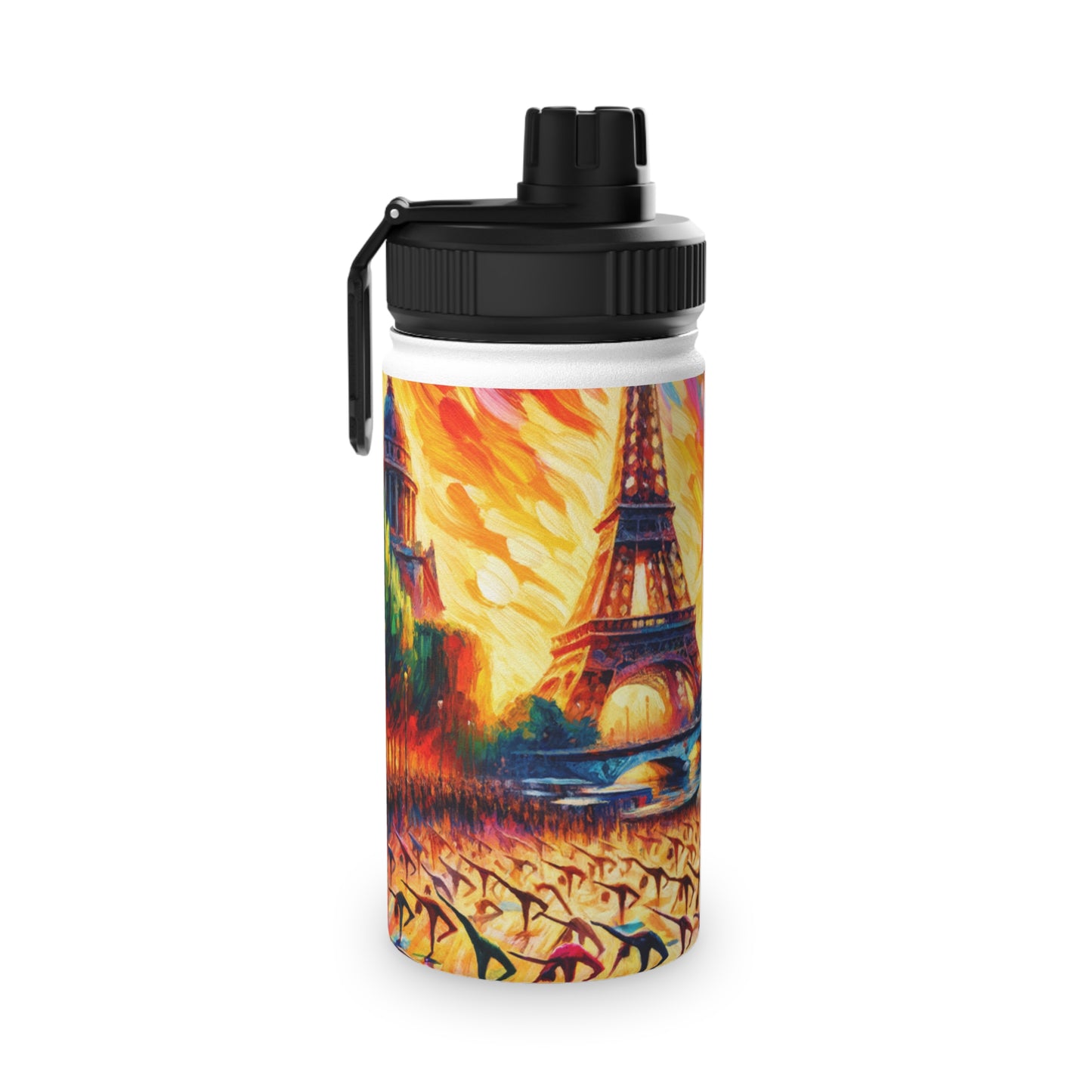 Parisian Yoga Chic - Sports Water Bottle