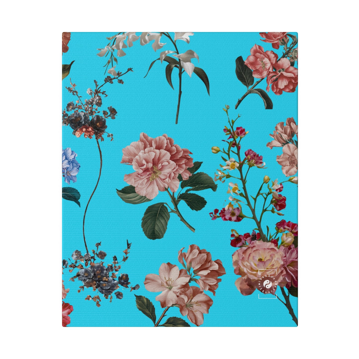 Botanicals on Azure - Art Print Canvas