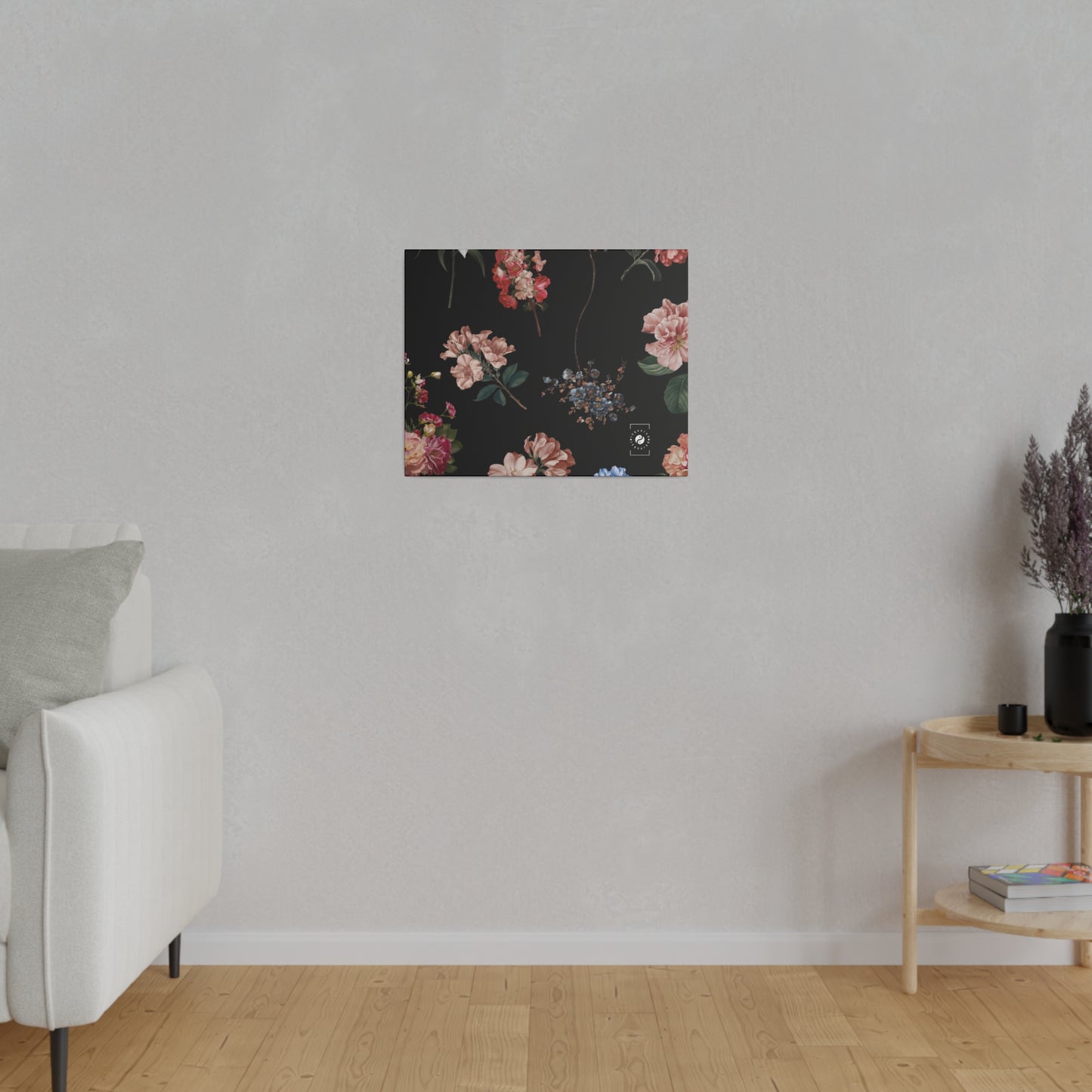 Botanicals on Black - Art Print Canvas