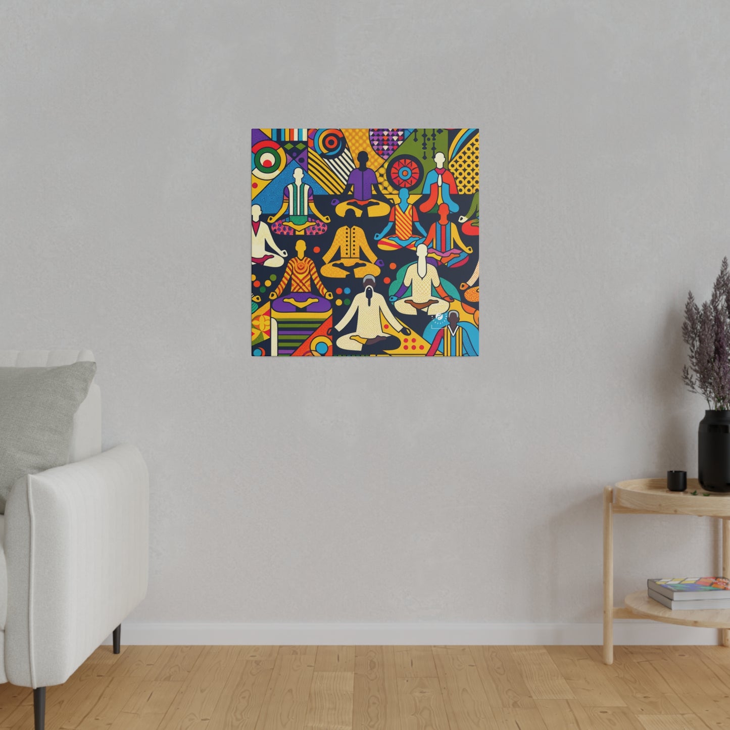 Vibrant Sadana: Prana in Nouveau Réalité - Art Print Canvas