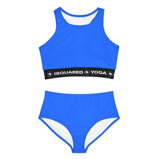 #2C75FF Bleu électrique - Ensemble de bikini de yoga chaud