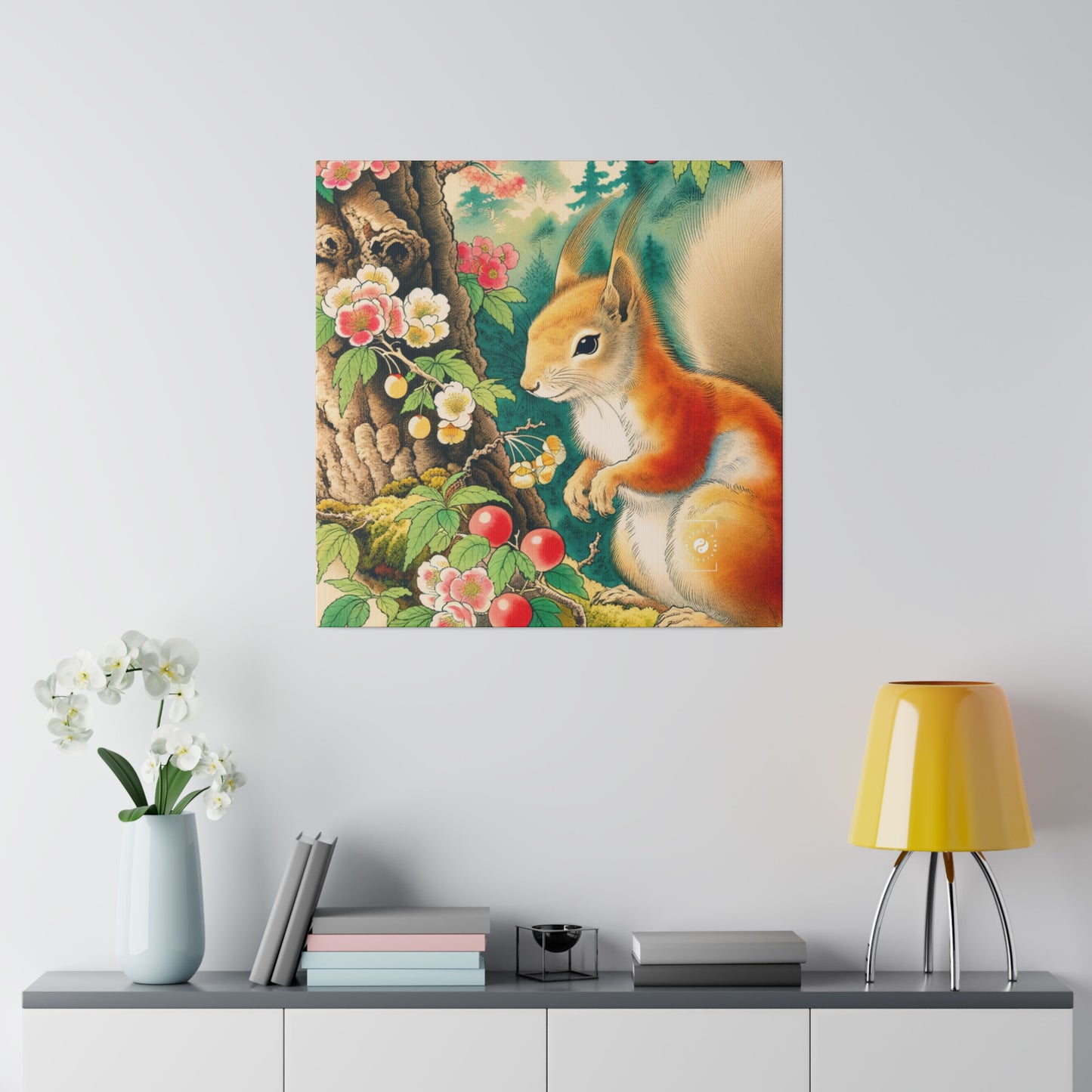 Squirrel's Serenity  - Art Print Canvas