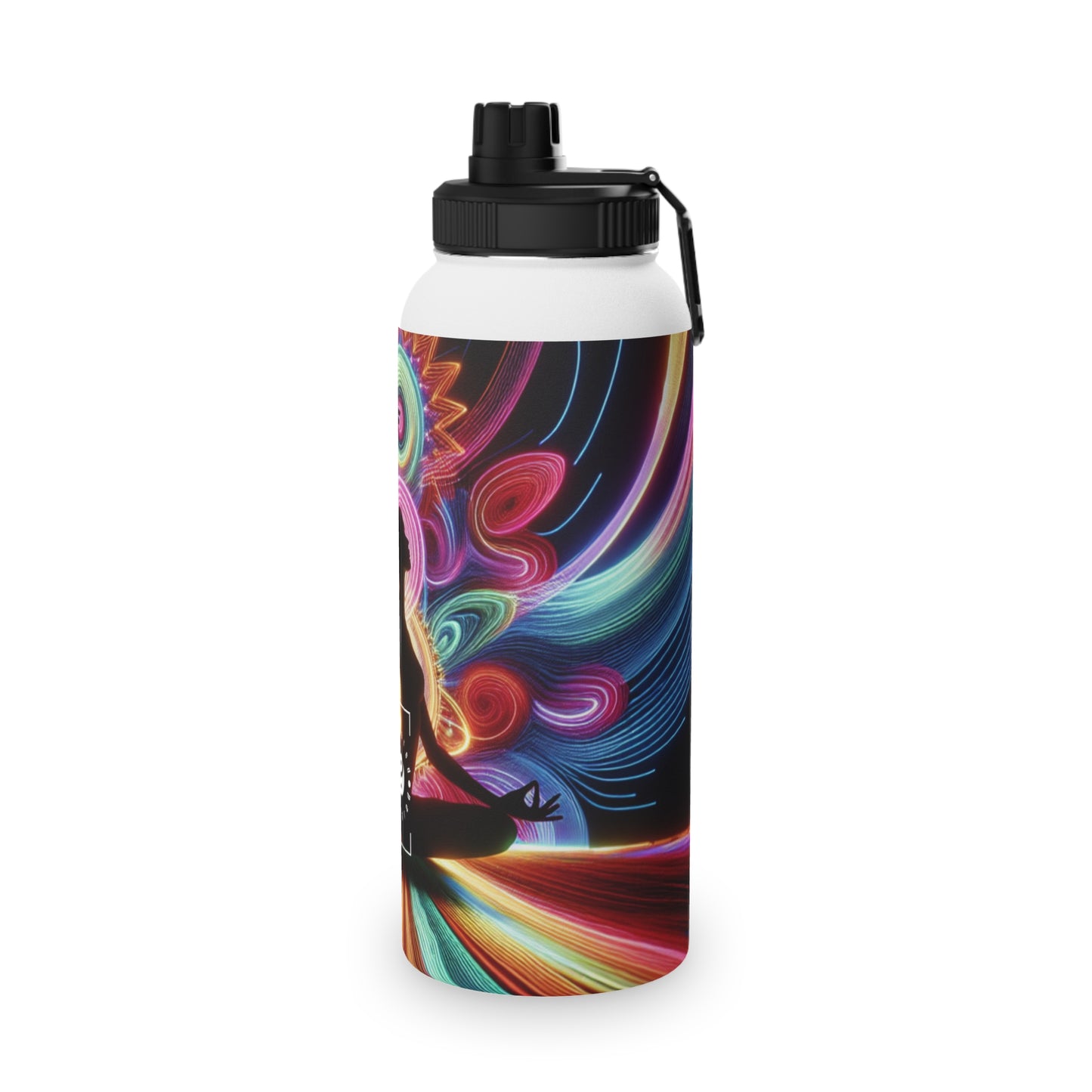 "Neon Zenith: Chromatic Balance" - Sports Water Bottle