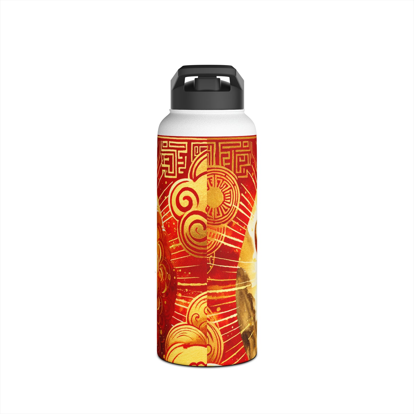 "Auspicious Gold of Divine Ewe: A Lunar New Year Revelry" - Water Bottle