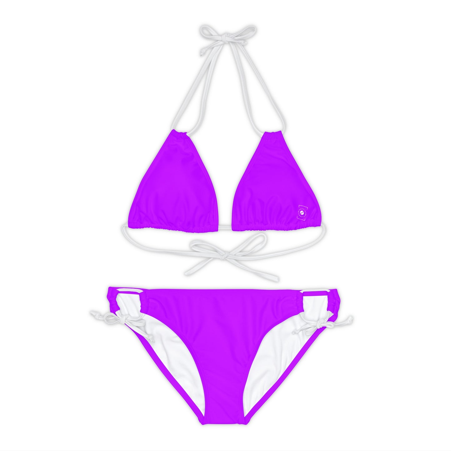 #BF00FF Electric Purple - Lace-up Bikini Set