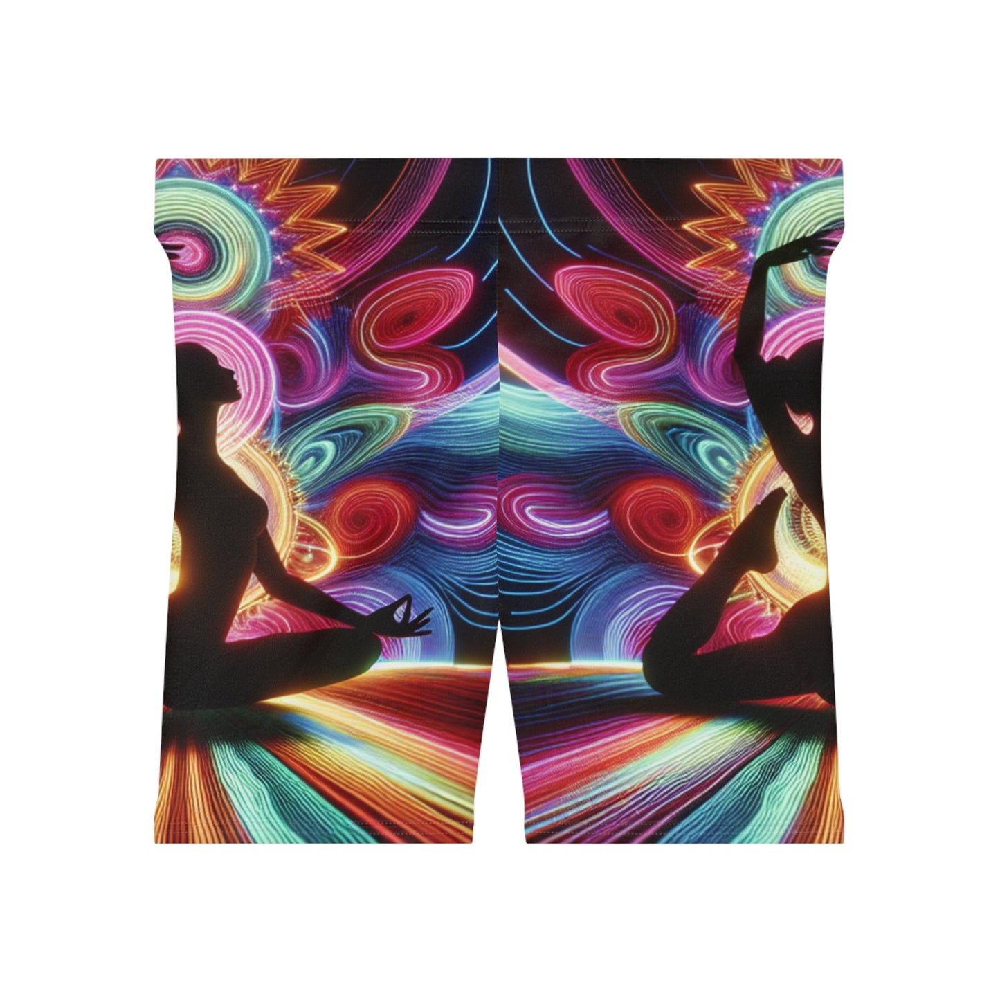 "Neon Zenith: Chromatic Balance" - Hot Yoga Short