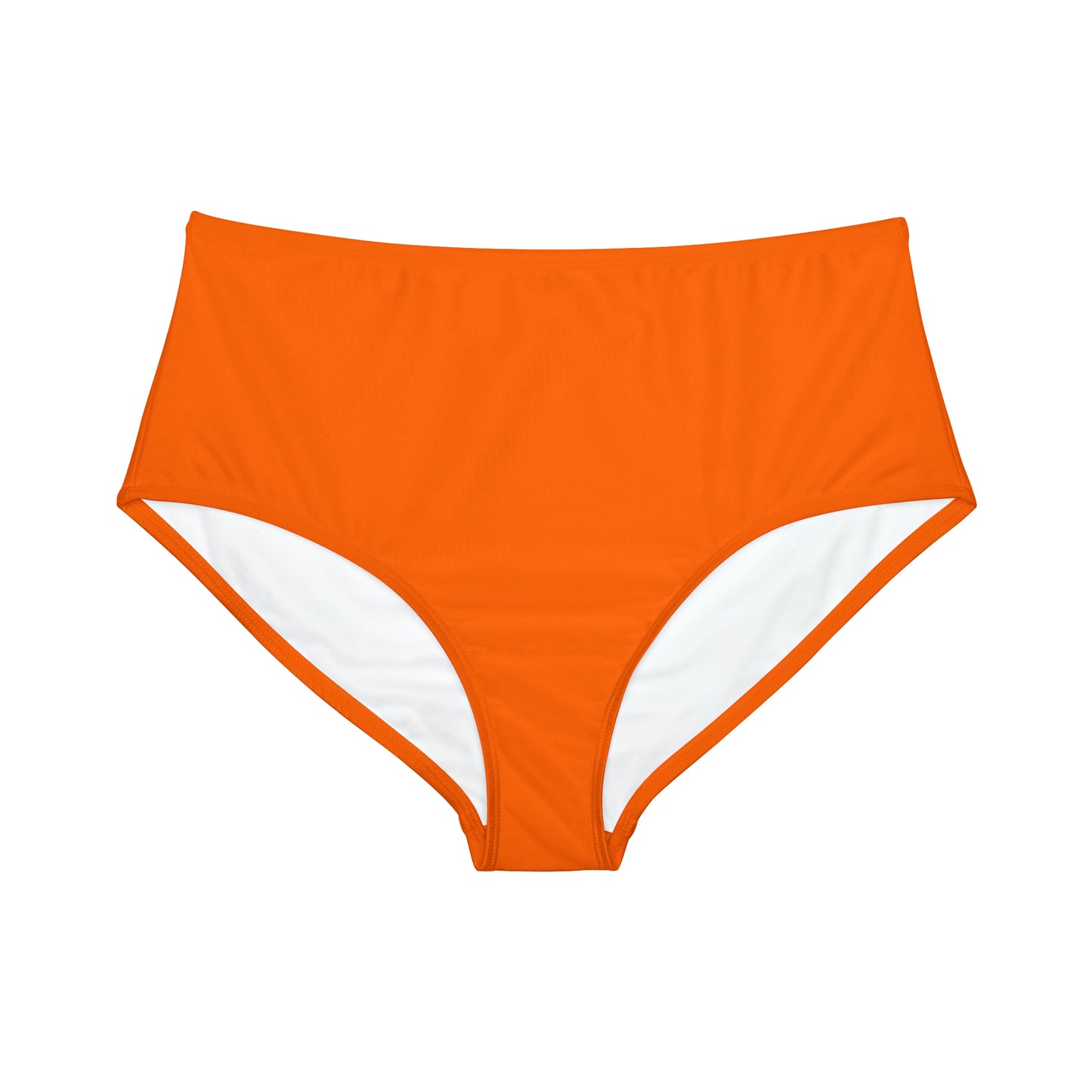 Neon Orange #FF6700 - High Waisted Bikini Bottom