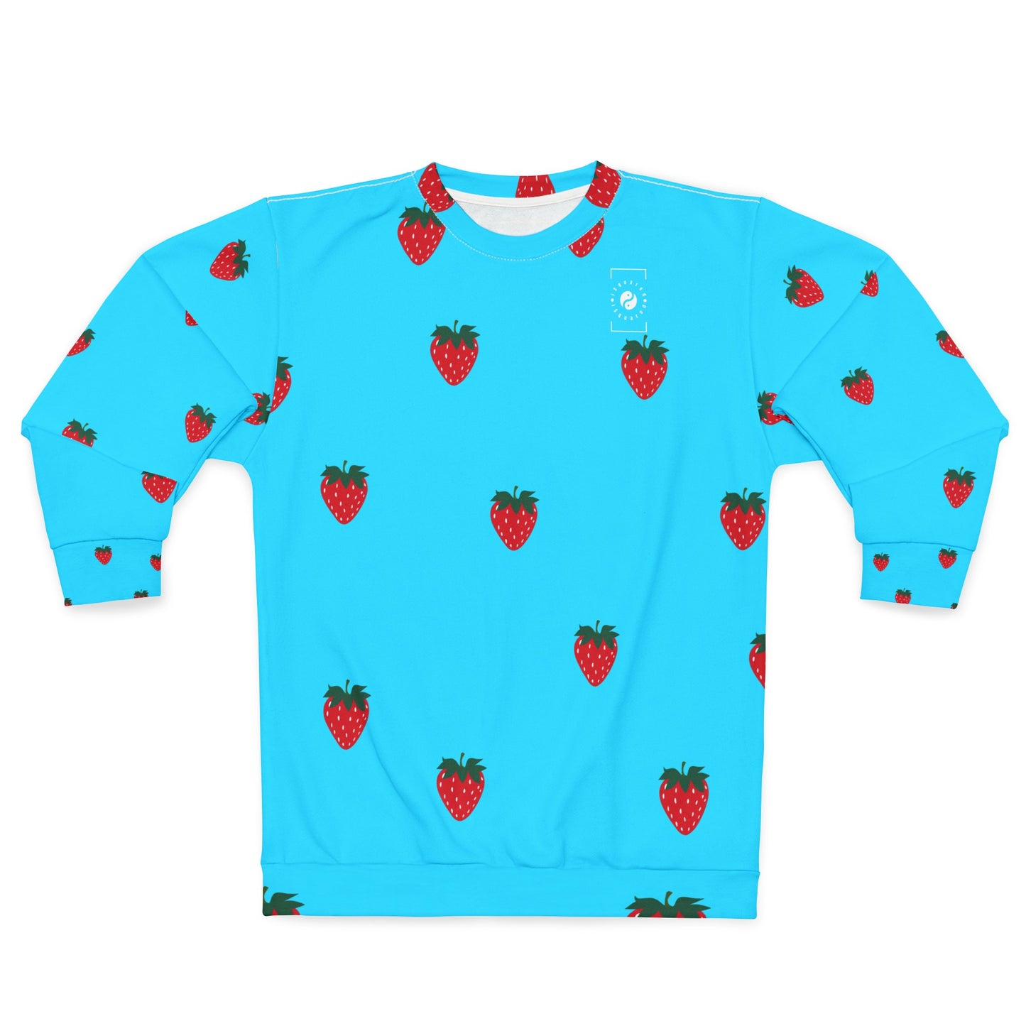 #22DEFF Light Blue + Strawberry - Unisex Sweatshirt