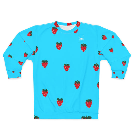 #22DEFF Light Blue + Strawberry - Unisex Sweatshirt