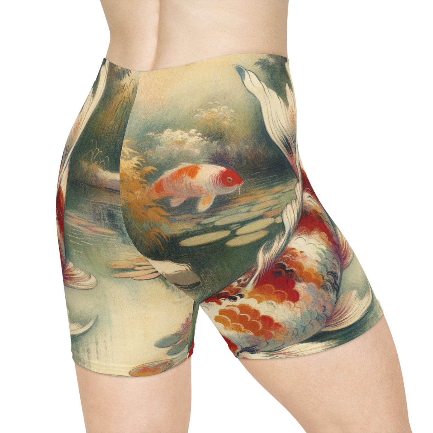 Koi Lily Pond - Hot Yoga Short