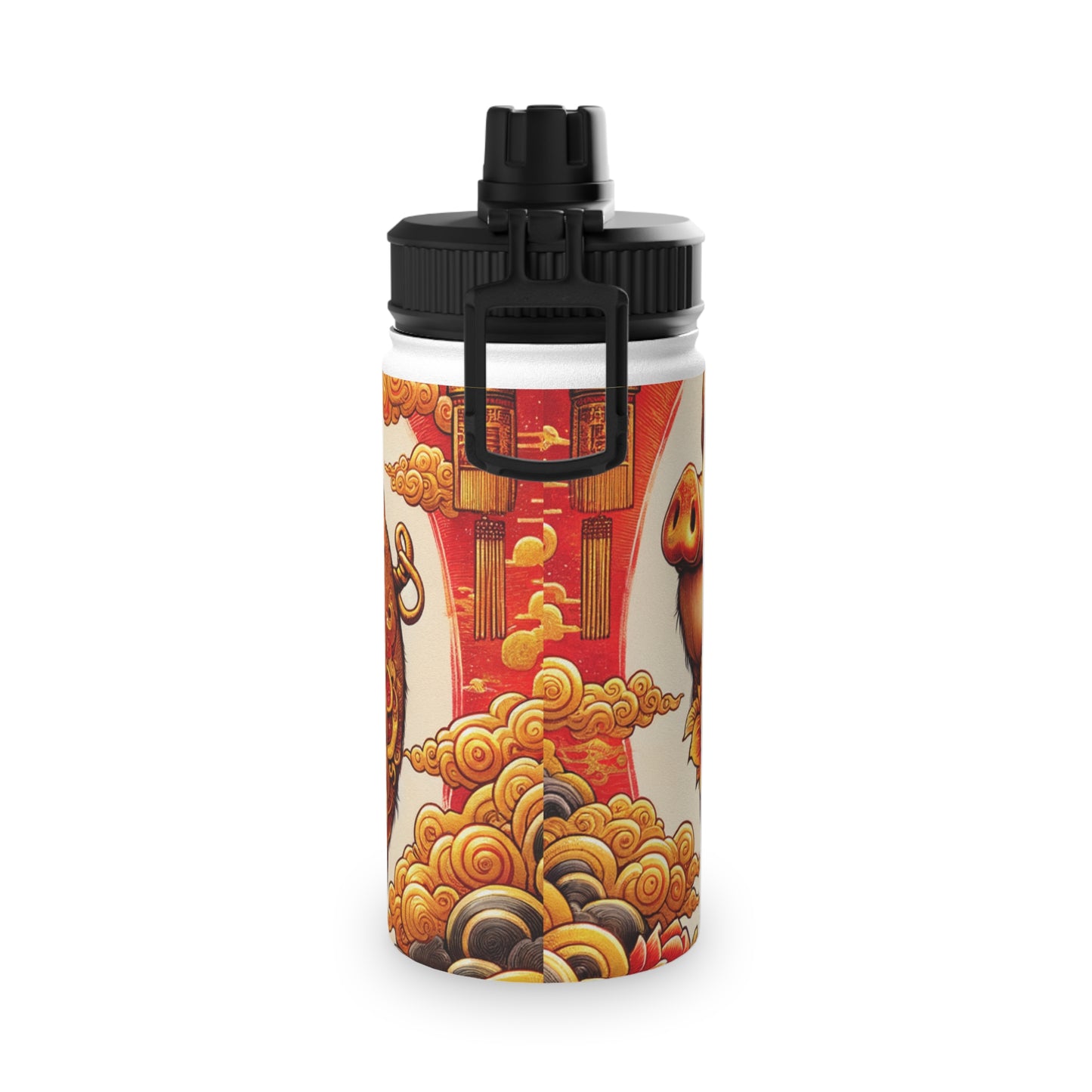 "Golden Prosperity: The Divine Swine Celebration" - Sports Water Bottle