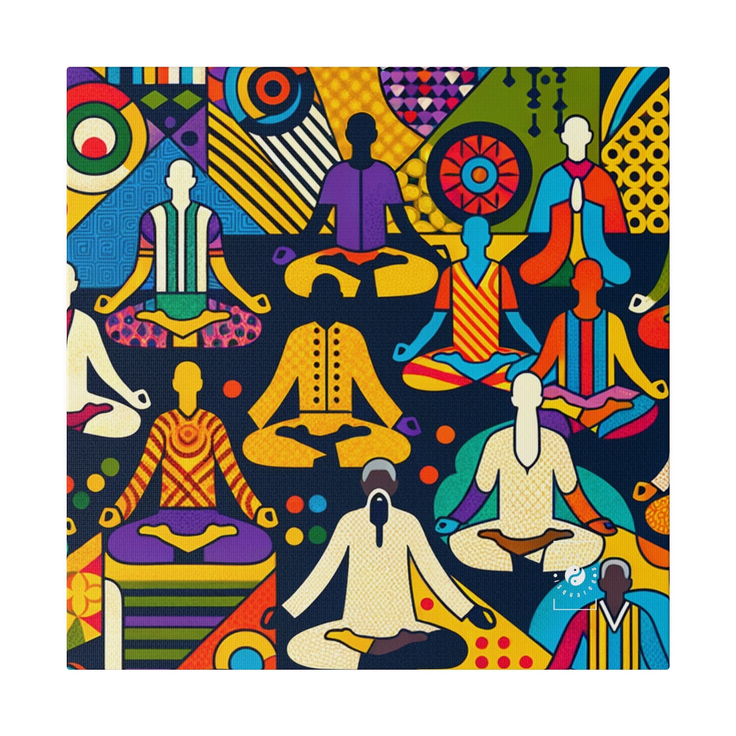 Vibrant Sadana: Prana in Nouveau Réalité - Art Print Canvas