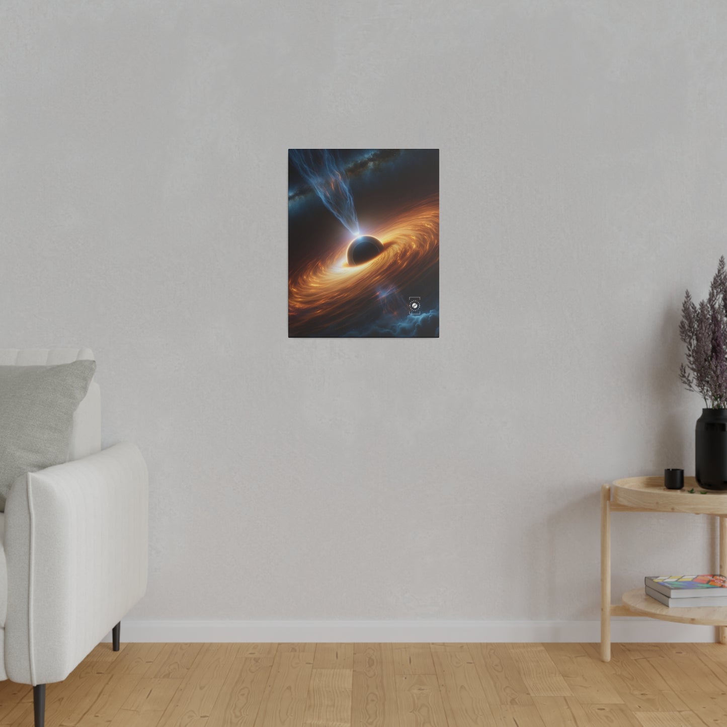 "Discs of Illumination: Black Hole Reverie" - Art Print Canvas