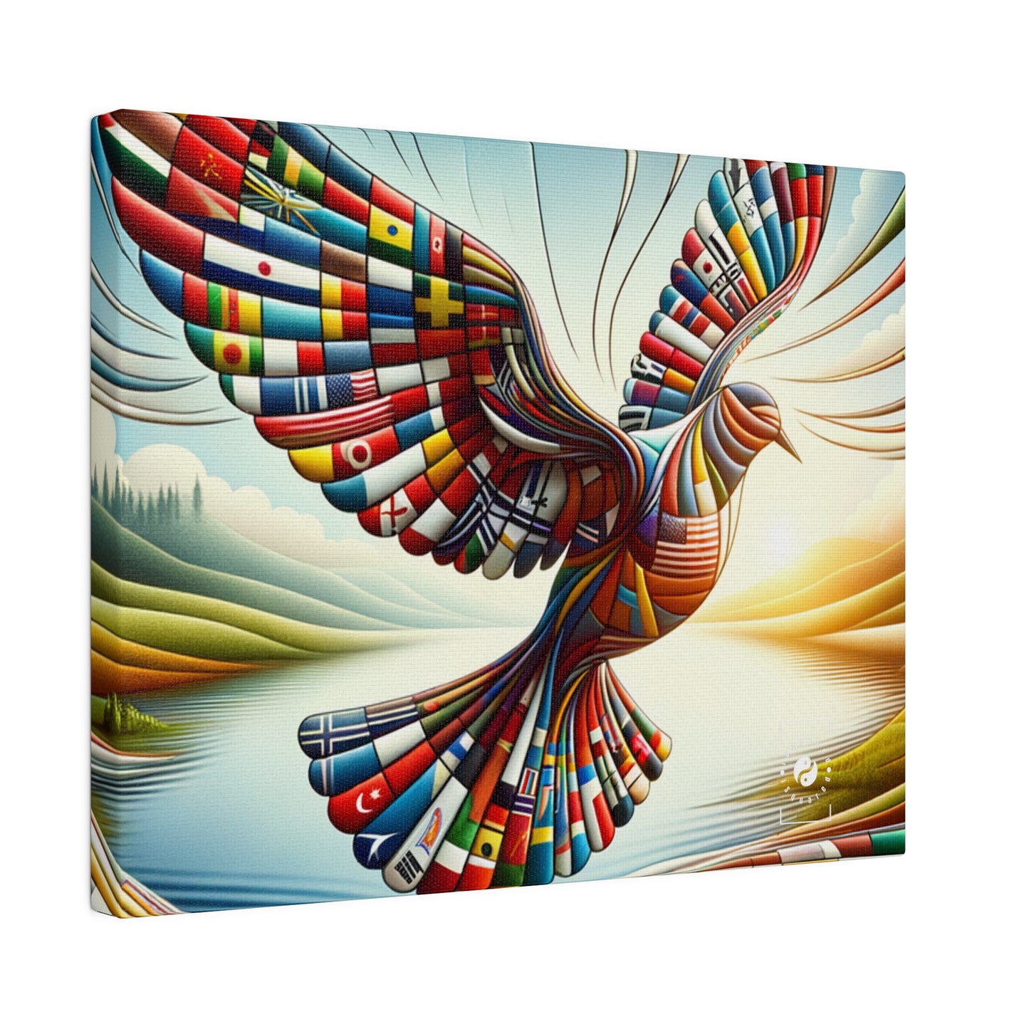 "Global Tapestry of Tranquility" - Art Print Canvas