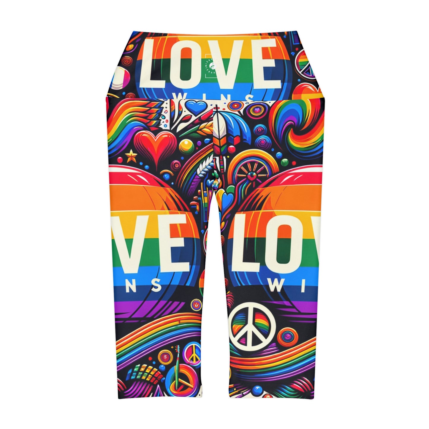 LOVE WINS - High Waisted Capri Leggings