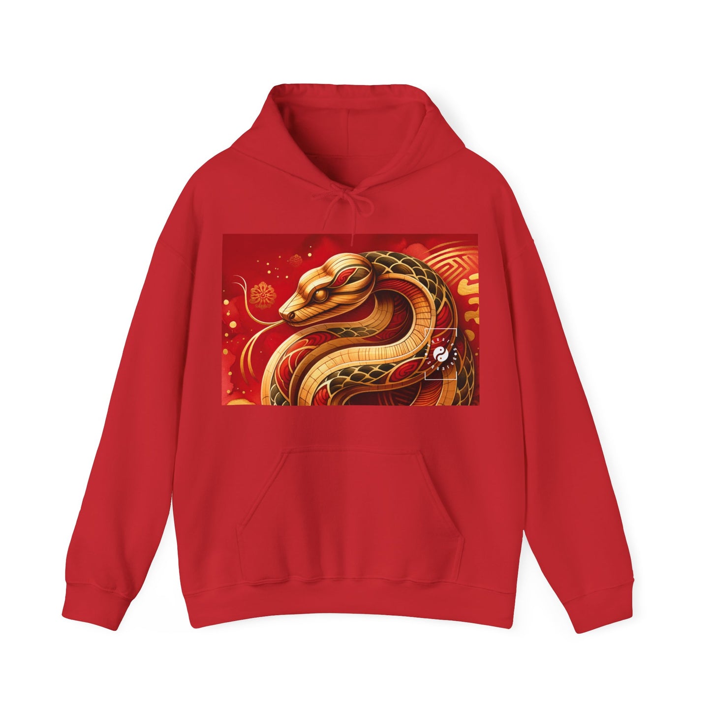 "Crimson Serenity: The Golden Snake" - Hoodie