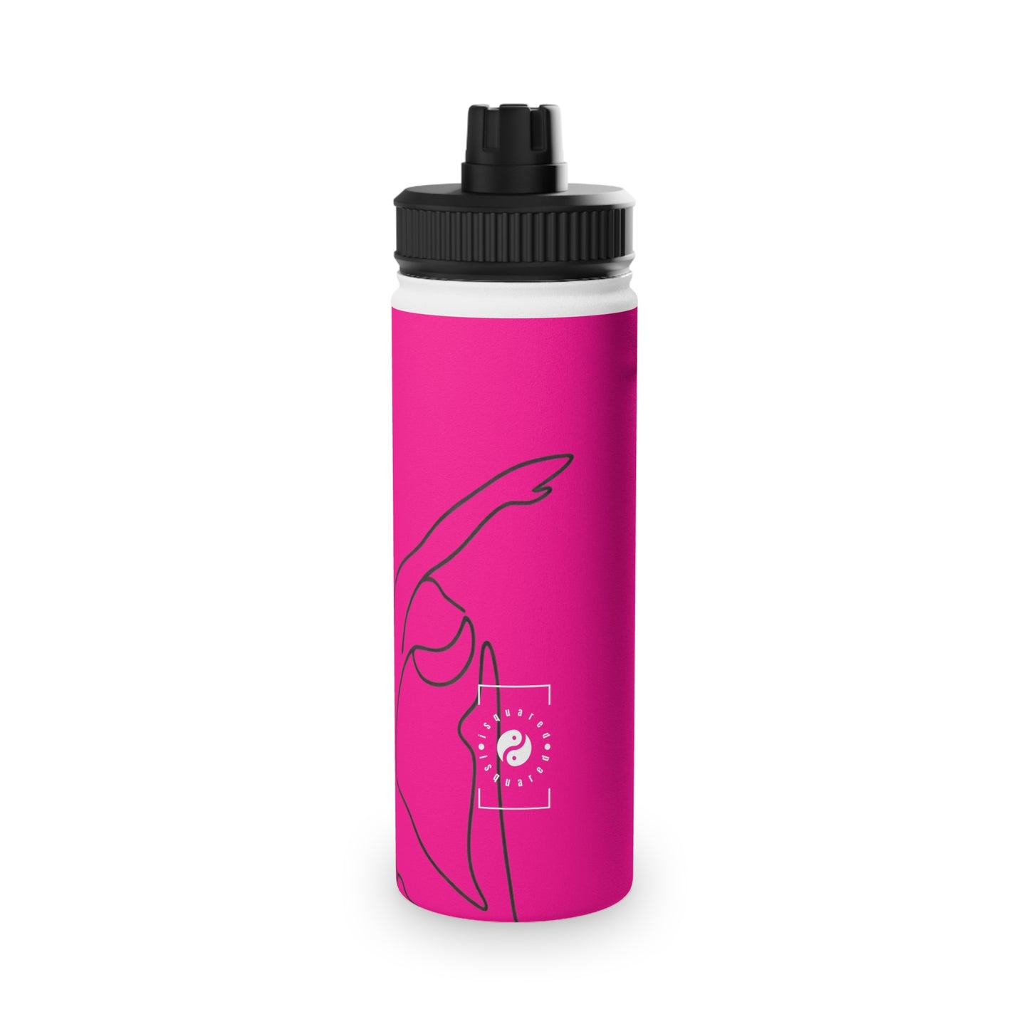 Line Art Pigeon Pose - Sports Water Bottle