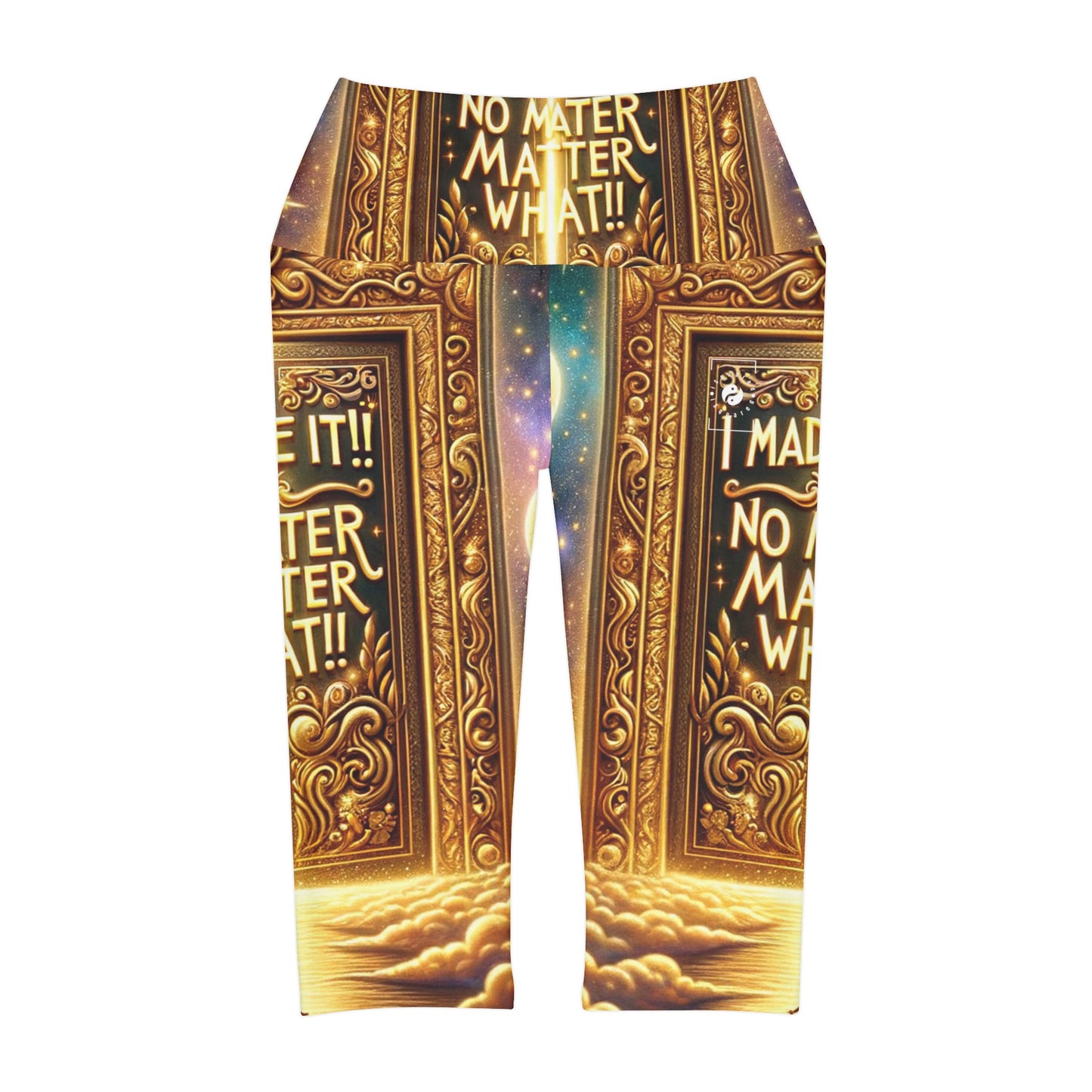 "Threshold of Perseverance" - High Waisted Capri Leggings