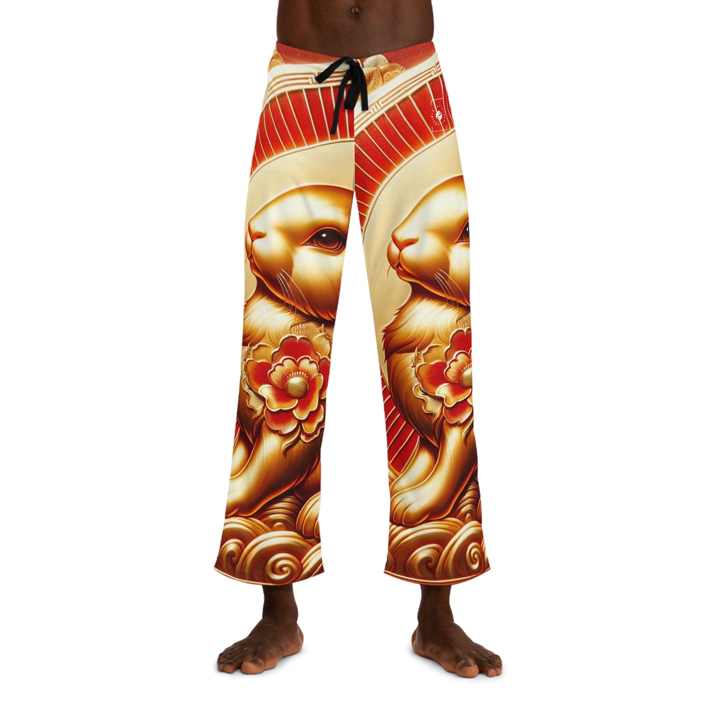 "Golden Blessings: Lunar Rabbit's Resplendence" - men's Lounge Pants