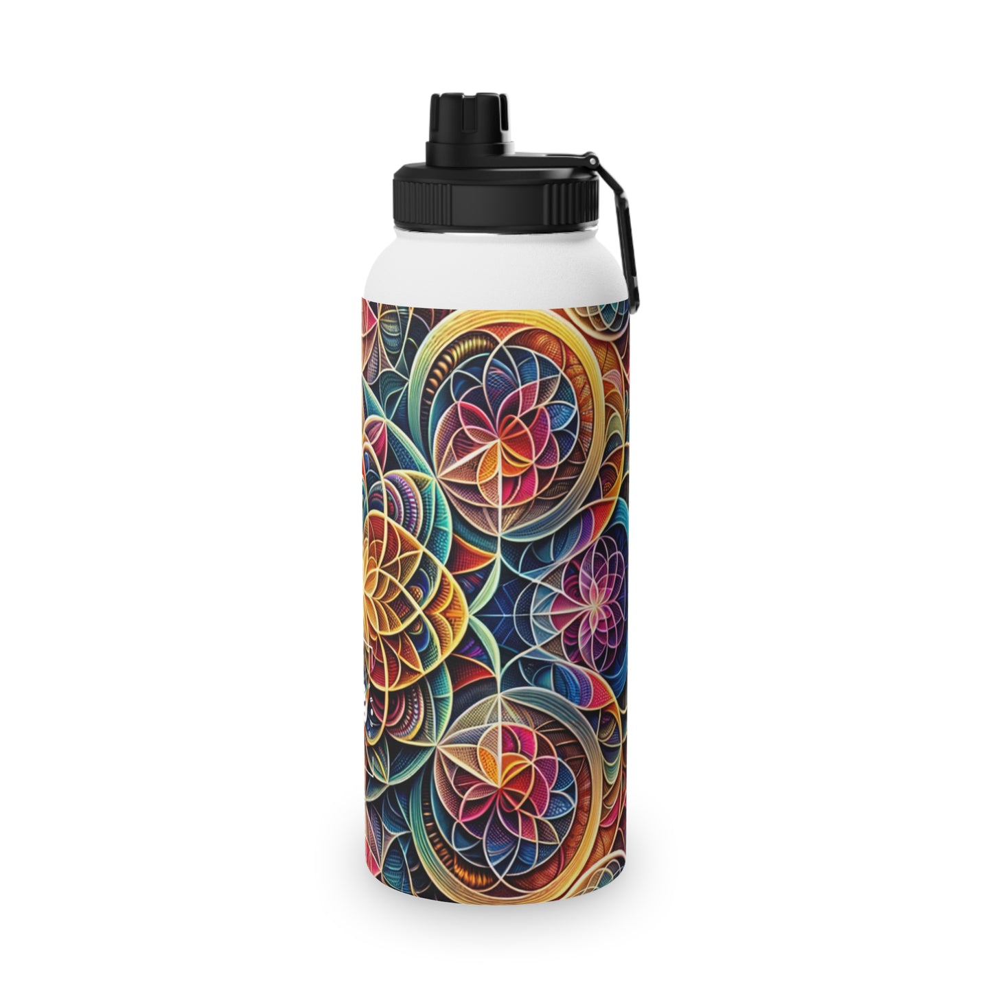 "Sacred Symmetry: Infinite Radiance of Love" - Sports Water Bottle