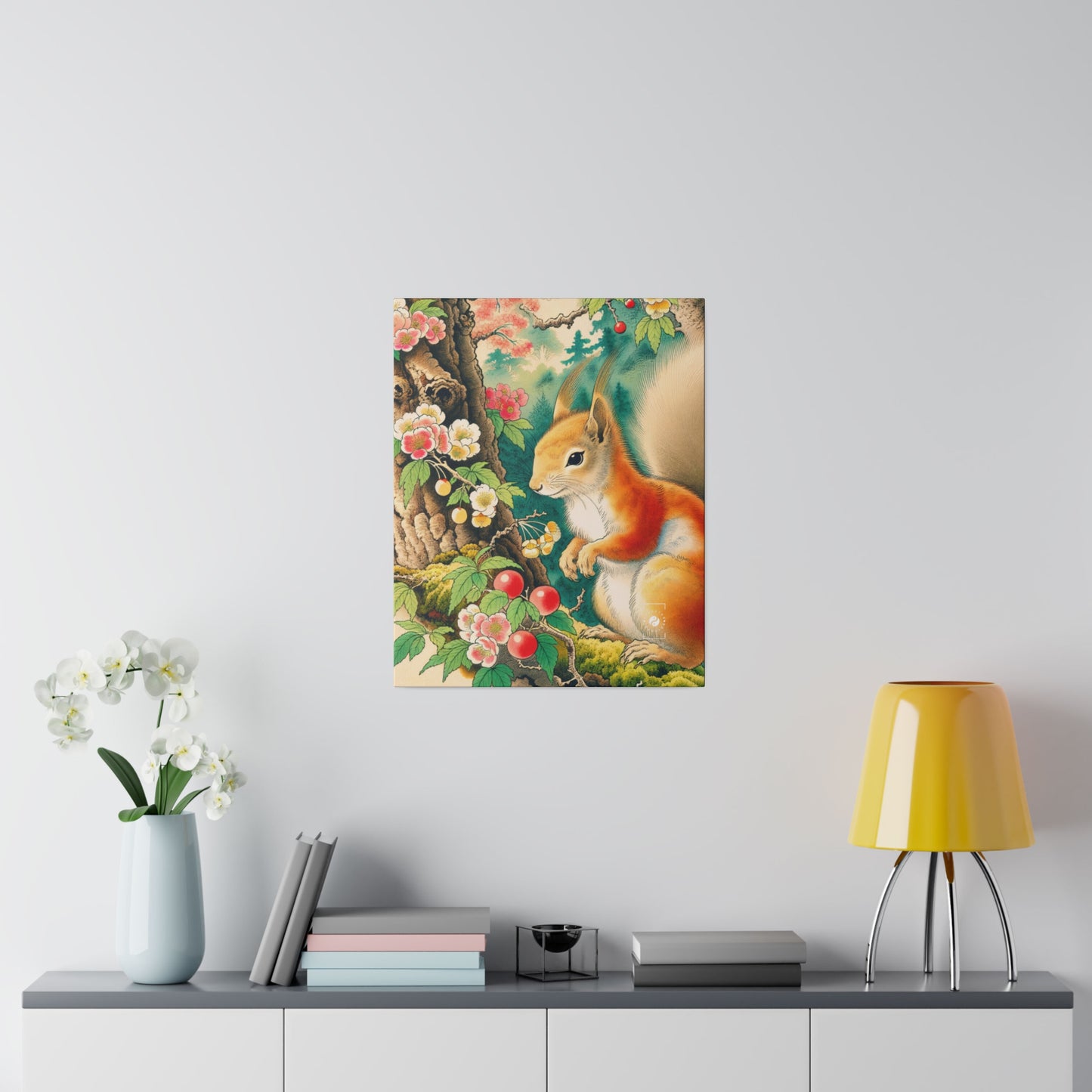 Squirrel's Serenity  - Art Print Canvas