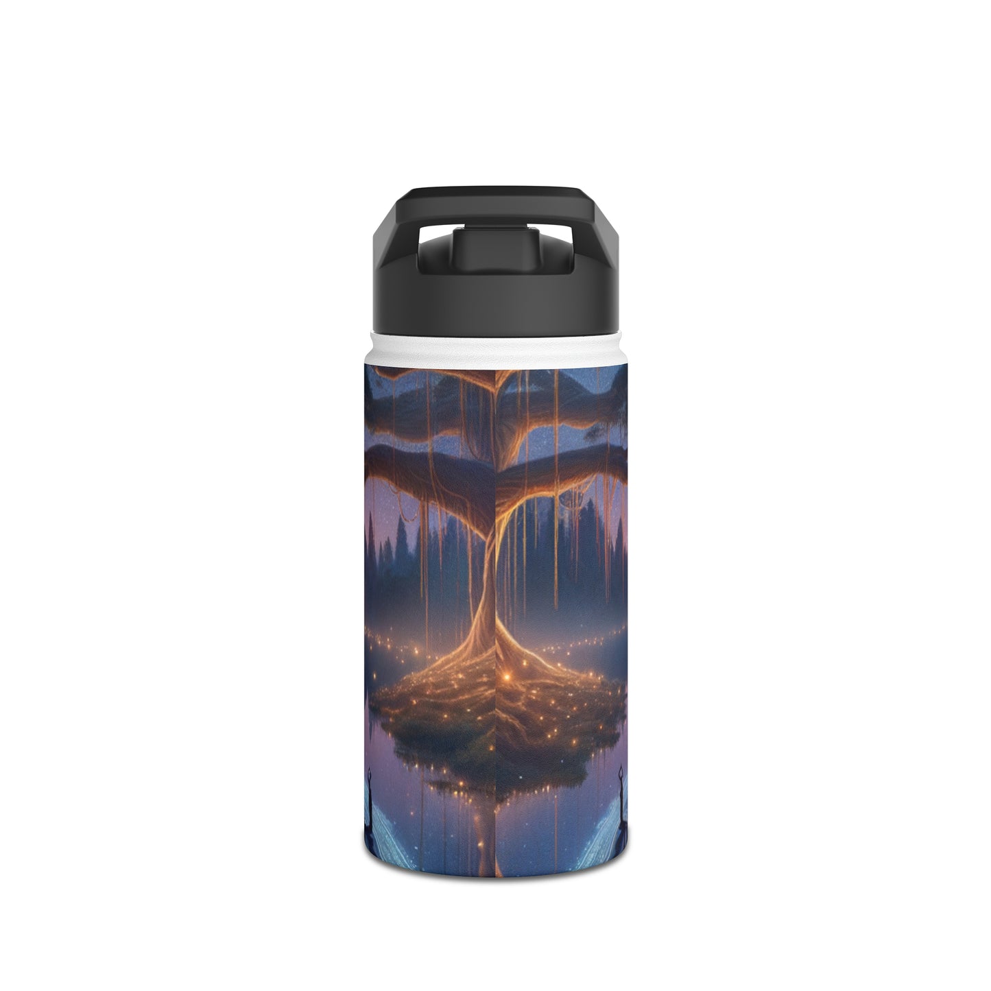 "Celestial Serenity: Mandala's Reflection" - Water Bottle