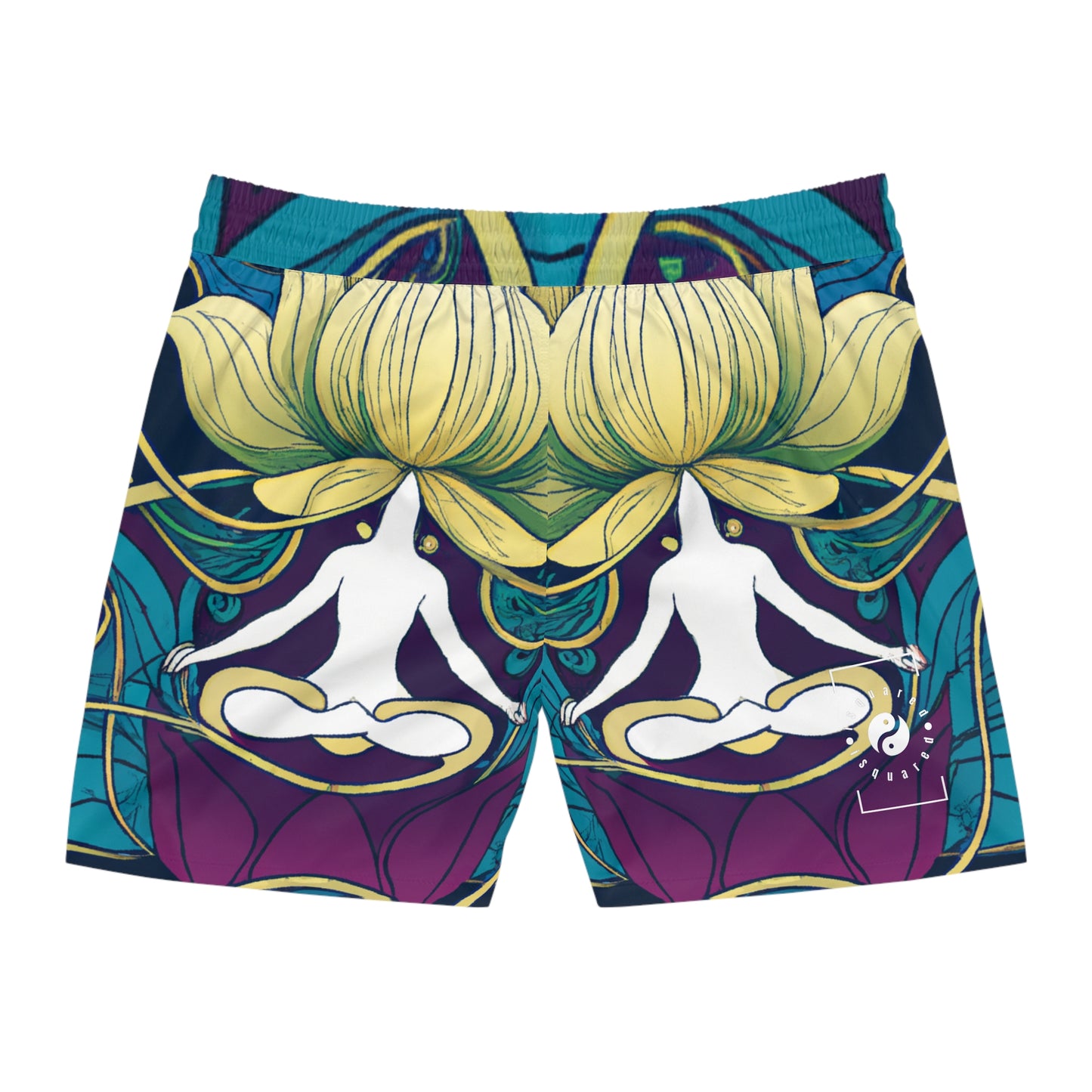 "Lotus Serenity Dance" - Swim Shorts (Mid-Length) for Men