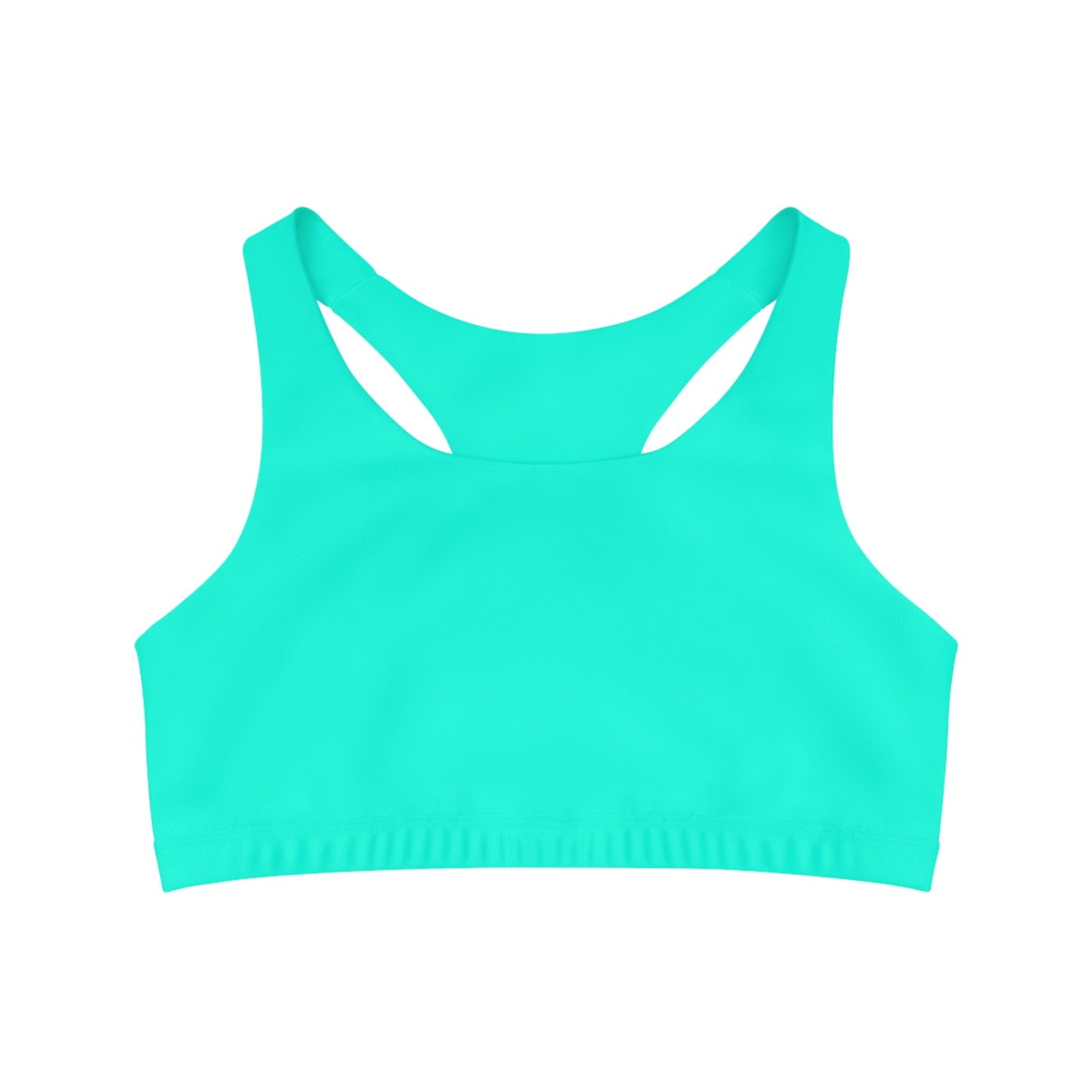 Neon Teal #11ffe3 - Seamless Sports Bra