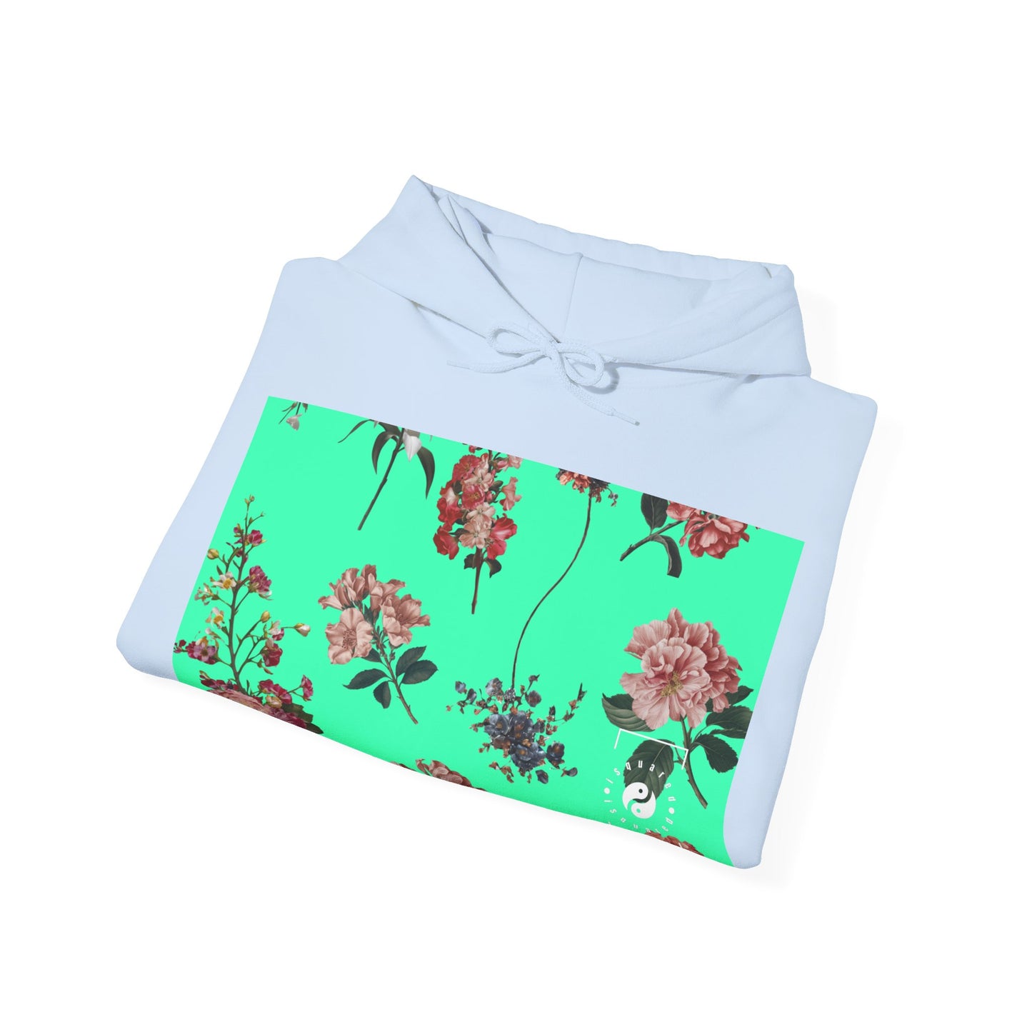 Botanicals on Turquoise - Hoodie