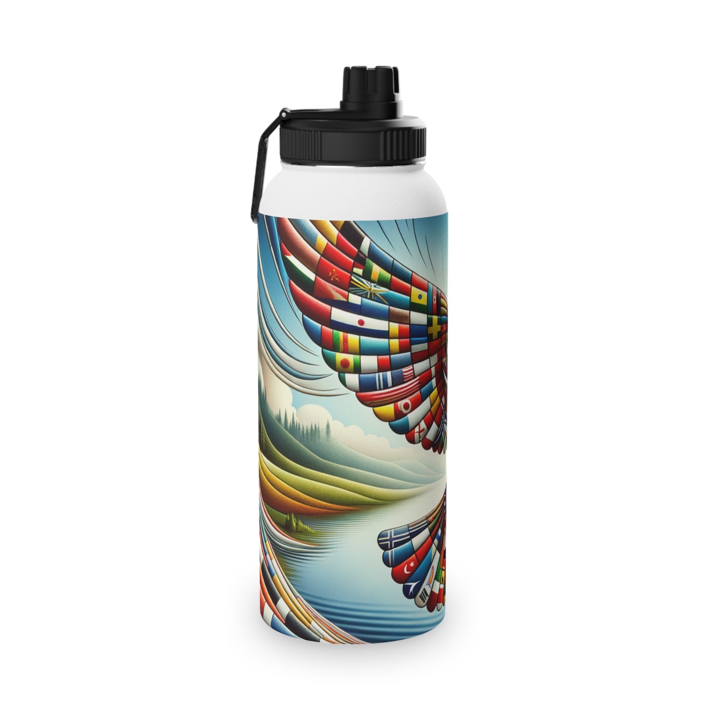 "Global Tapestry of Tranquility" - Sports Water Bottle